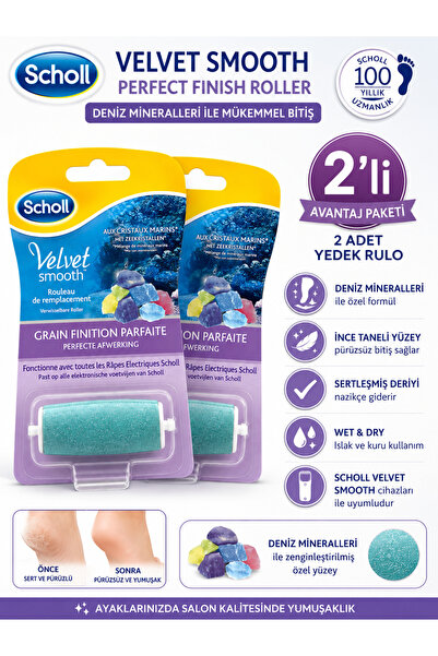 Scholl Velvet Smooth Deniz Mineralli Hassas Bitirme Yedek Rulo Başlığı 1 Adet...