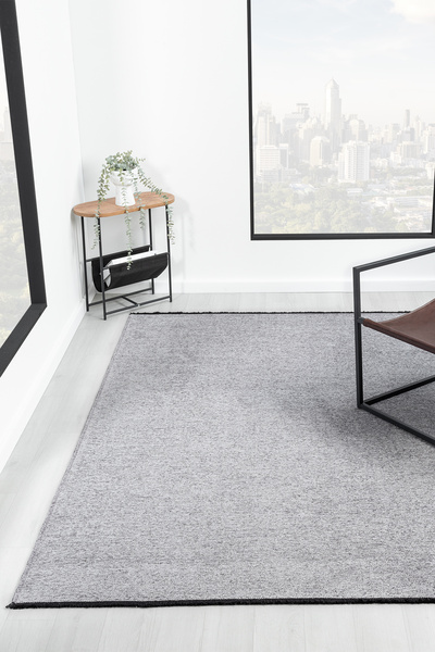 VİTALİHOME Liv Gri Kilim Yıkanabilir Kaymaz Taban Şönil Kilim Salon Oturma Od...