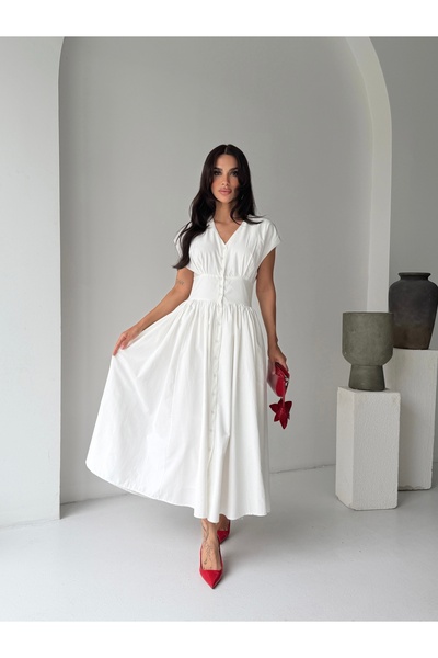 ANDME Women's Ruched Off-Shoulder Dress