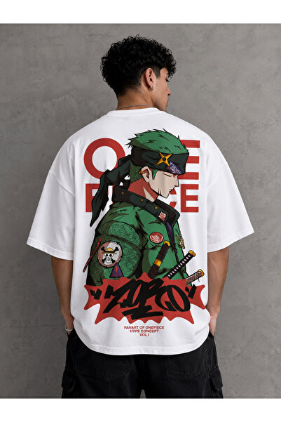 Nulivez One Piece Zoro Printed Oversize Unisex T-Shirt – Anime Themed Short S...