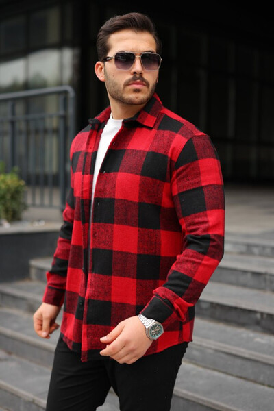Efnaz style Men's Plaid Patterned Lumberjack Shirt