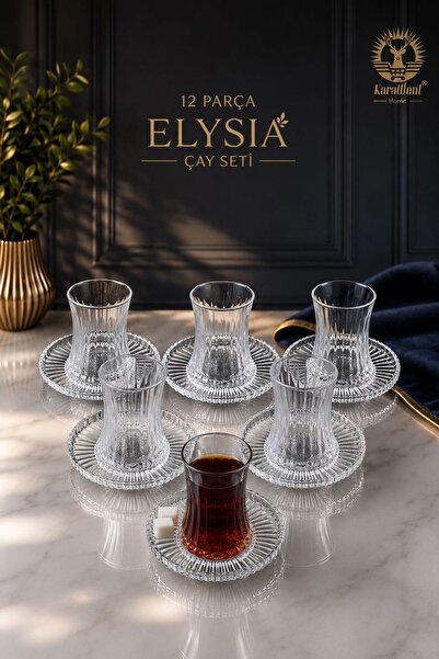 KaraWent Home 12-piece elysia tea set riva plate 6-person tea set krw-44