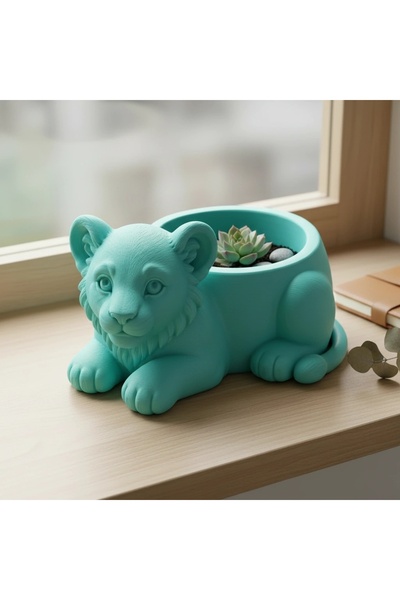 OEM Διακοσμητική Γλάστρα με Βάση Φυτών σε Σχήμα Αρνιού Λιονταριού Εκτυπωμένη ...