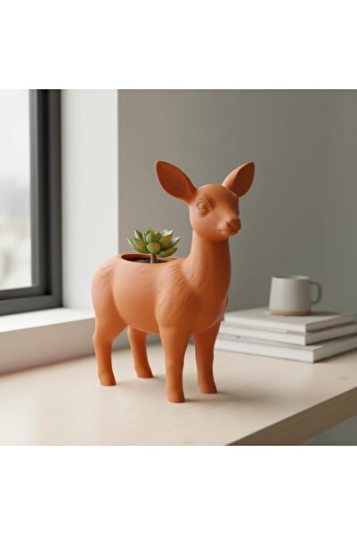 OEM Ghiveci decorativ Caprioara pentru plante mici, imprimat 3D - Orange comp...
