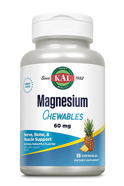 KAL Magneziu Masticabil cu Gust de Ananas 90tb Secom,