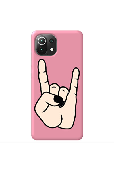 Other Xiaomi Mi 11 Lite Rock Pink Colored Silicone TPU Θήκη