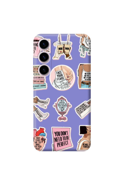Other Samsung S23 Plus Everything will be okay Purple Colored Silicone TPU Θήκη