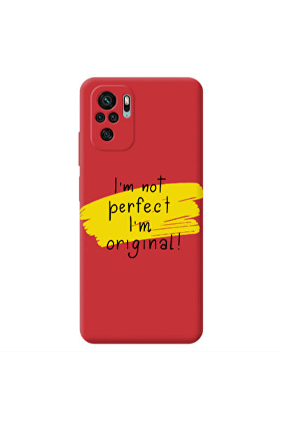 Other Xiaomi Redmi Note 10S I m not perfect Red Colored Silicone TPU Θήκη