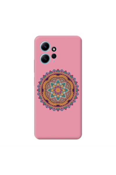 Other Xiaomi Redmi Note 12 4G Mandala D102 Pink Colored Silicone TPU Θήκη