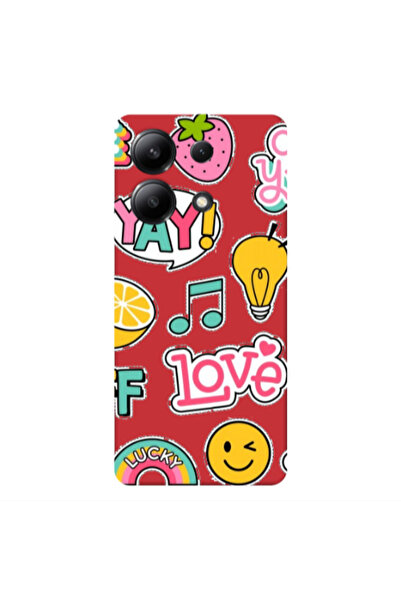 Other Xiaomi Redmi Note 13 4G Cute desing Red Colored Silicone TPU Θήκη