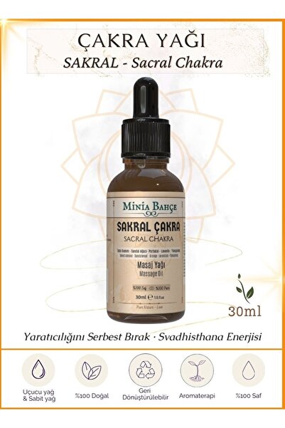 minia bahçe Sacral chakra massage oil - sacral chakra oil, 30ml | 100% pure &...