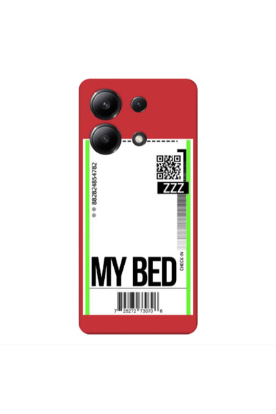 Other Xiaomi Redmi Note 13 4G My Bed ZZZ Red Colored Silicone TPU Θήκη