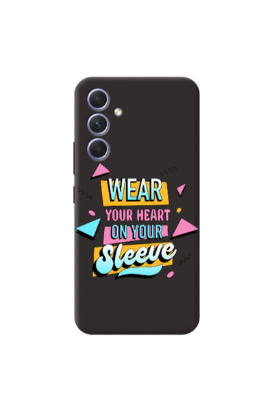 Other Samsung A56 Wear Your Heart Black Colored Silicone TPU Θήκη