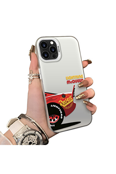 ucuc iPhone 14 Pro Uyumlu Sert Akrilik Arka Silikon Kenar Lens Koruma Kılıf