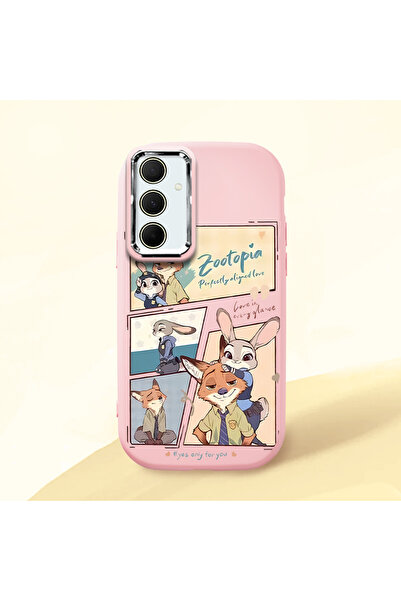 Samsung Galaxy A35 Compatible Shock Absorber Camera Shielded Pink Silicone Case