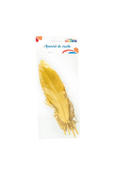 MC Micostore Accesorii creatie - pene aurii, 15-20cm, set 4 buc, Colorarte