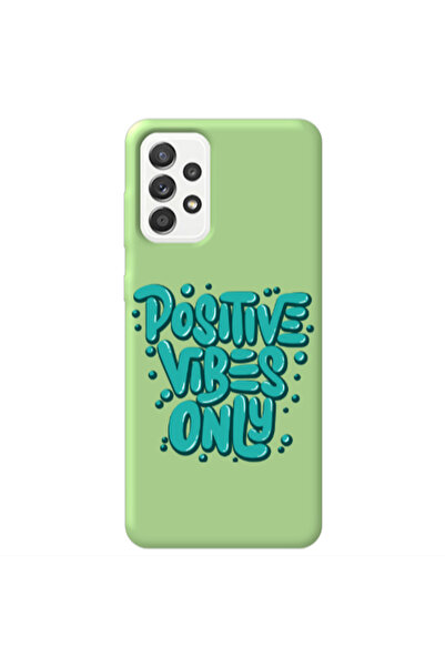 Other Samsung A72 Positive Vibes Only Light Green Colored Silicone TPU Θήκη