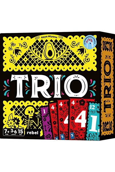 Rebel Joc de carti Trio, joc expres pentru 3-6 jucatori, 7+ ani, Multicolor, ...