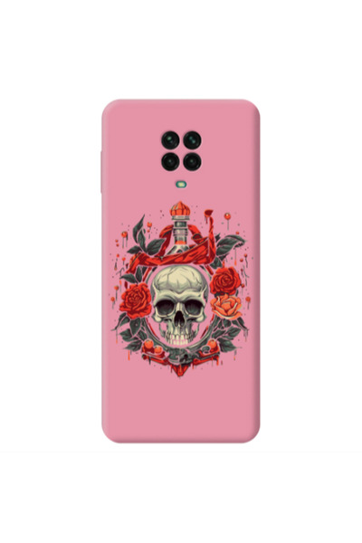 Other Xiaomi Redmi Note 9 Pro Flower head Pink Colored Silicone TPU Θήκη