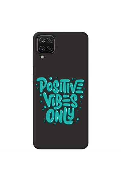 Other Samsung A12 Positive Vibes Only Black Colored Silicone TPU Θήκη