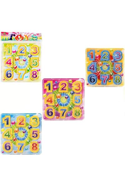 OEM Trifox joc de labirint cu bile și numere care se înșiruiește 13x13 cm