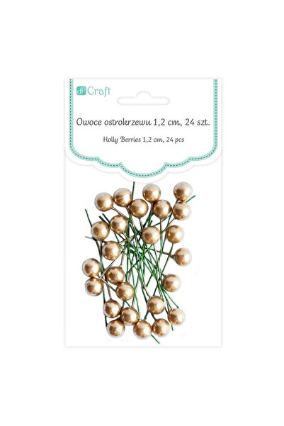 OEM Dalprint dpCraft fructe de vază albe aurii 1,2 cm 24 buc
