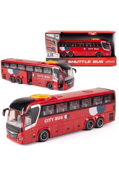 OEM Autobuz turistic Lena, jucărie cu propulsie prin frecare, lumină și sunet...