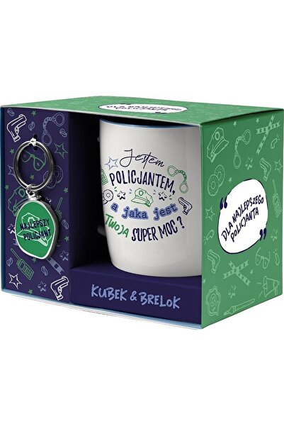 OEM Set cadou "Cel Mai Bun Polițist" – Be-Happy Gifts (cană+breloc)