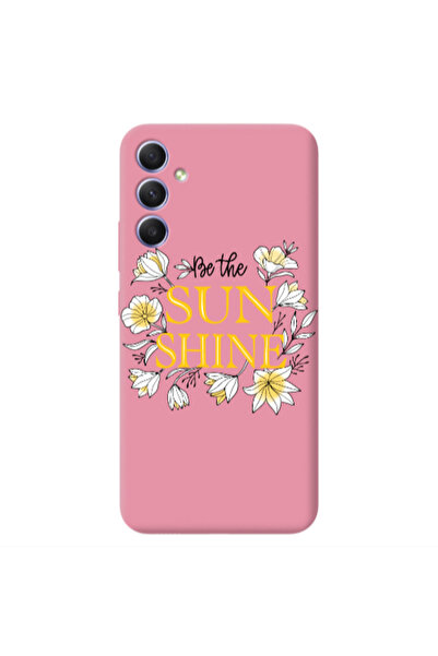 Other Samsung A34 Sun Shine Pink Colored Silicone TPU Θήκη