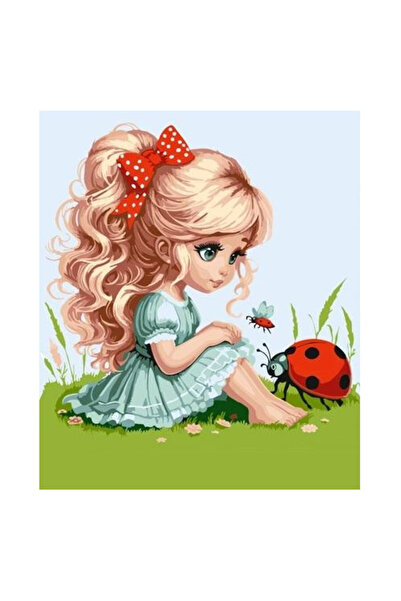 qbee Set pictura pe numere Intalnire neobisnuita, panza 30×40 cm, multicolor,...