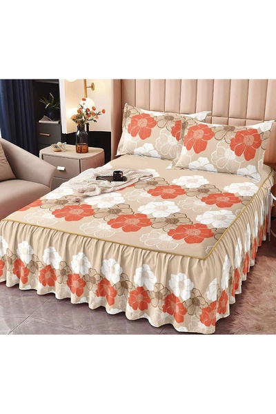 Truva Home Lenjerie Finet Pucioasa | 3 Piese cu Cearceaf cu Elastic și Volane...