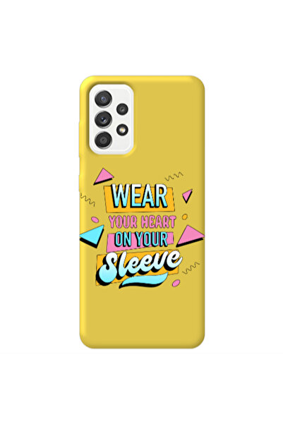Other Samsung A13 4G Wear Your Heart Yellow Colored Silicone TPU Θήκη