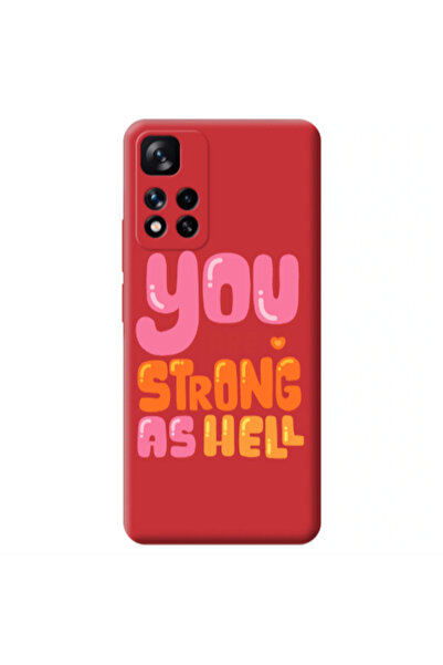 Other Xiaomi Redmi Note 11 Pro 5G You are Love Strong Red Colored Silicone TP...