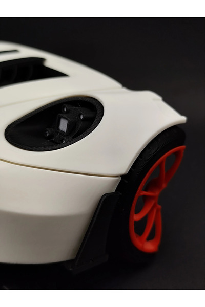 Eva Prints Cuier pentru chei Porsche GT3RS, organizator perete, suport chei auto, model decorativ printat 3D, 5 carlige