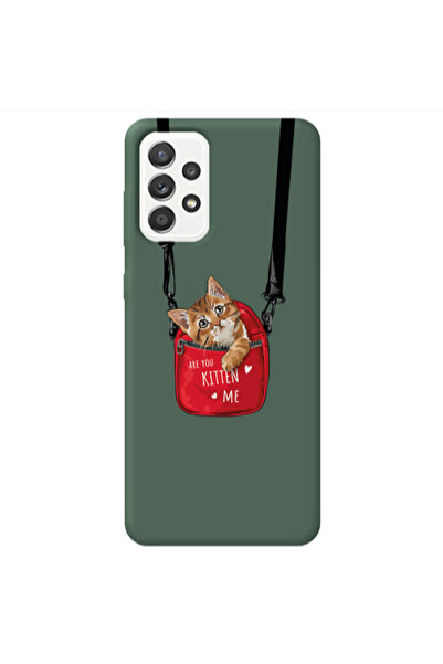 Other Samsung A52 Are you kitten Dark Green Colored Silicone TPU Θήκη