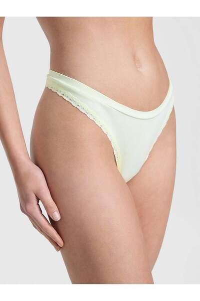 PINK Seamless Derin Bacak Kesim Tanga