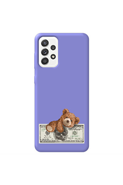 Other Samsung A23 Money Style Purple Colored Silicone TPU Θήκη