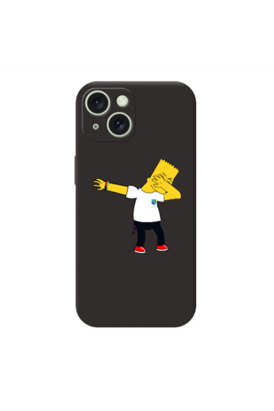 Other Apple iPhone 15 Simpsons2 Black Colored Silicone TPU Θήκη