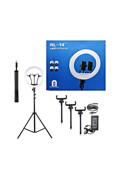 Generic حلقة ضوء LED RL-14 مقاس 14 بوصة حلقة ضوء ناعمة للهواتف الذكية ومقاطع ...