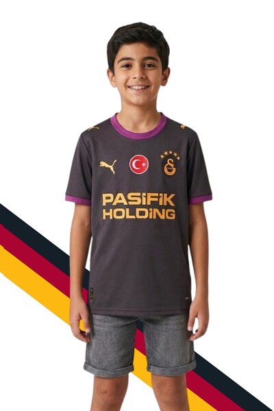 Galatasaray Original Licensed 2026/2027 Away Black Kids Jersey