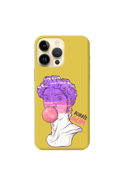 Other Apple iPhone 13 Pro Max Pin Bubble Yellow Colored Silicone TPU Θήκη