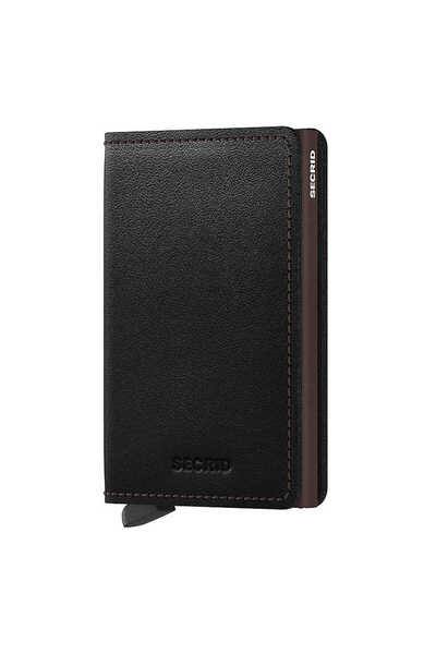Secrid Slimwallet Matte Cüzdan, Siyah-Kahverengi