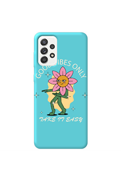 Other Samsung A52 Good Vibes Only Turquoise Colored Silicone TPU Θήκη