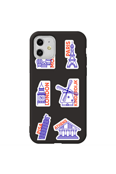 Other Apple iPhone 11 Pisa Athens Black Colored Silicone TPU Θήκη