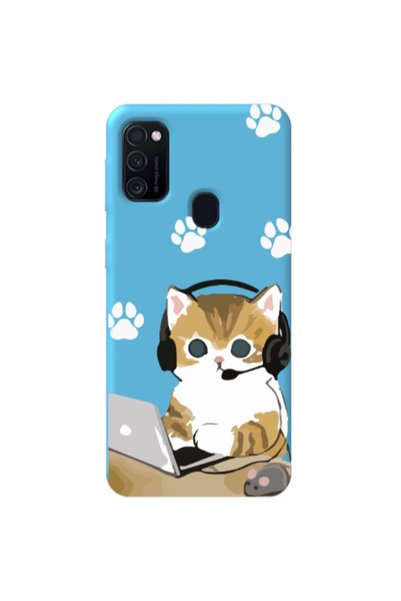 Other Samsung M21 Call Center Blue Colored Silicone TPU Θήκη