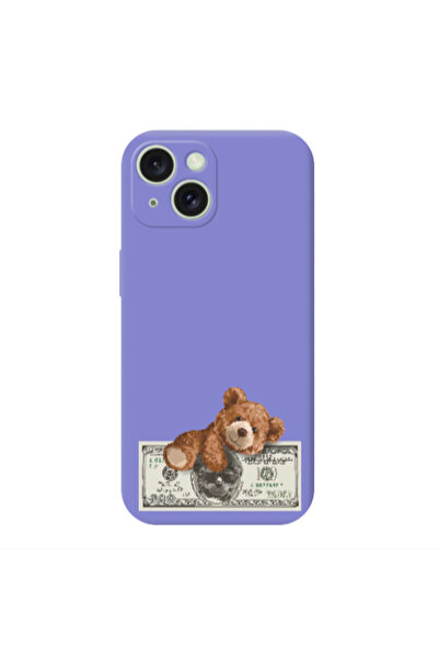 Other Apple iPhone 15 Plus Money Style Purple Colored Silicone TPU Θήκη