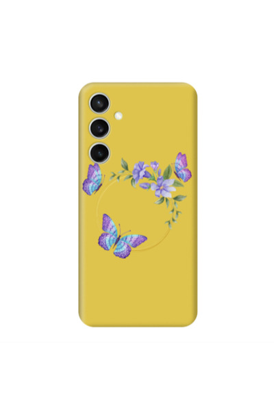 Other Samsung S24 Plus Butterfly on the ring Yellow Colored Silicone TPU Θήκη
