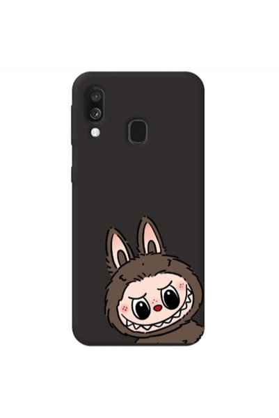 Other Samsung A40 Labubu7 Black Colored Silicone TPU Θήκη