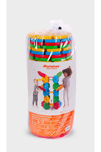 Marioinex Set 36 roti constructie, Marioinex, 24 cm, Multicolor