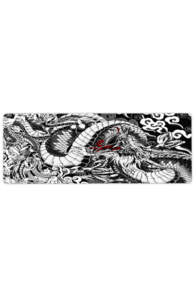 urzuva Ember Dragon 80x30 3mm Gaming Oyuncu Mouse Pad Kaymaz Taban Büyük Klavye Fare Altlığı Mousepad